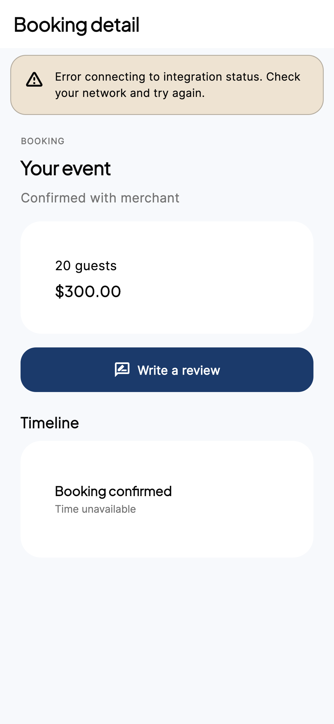 Booking detail