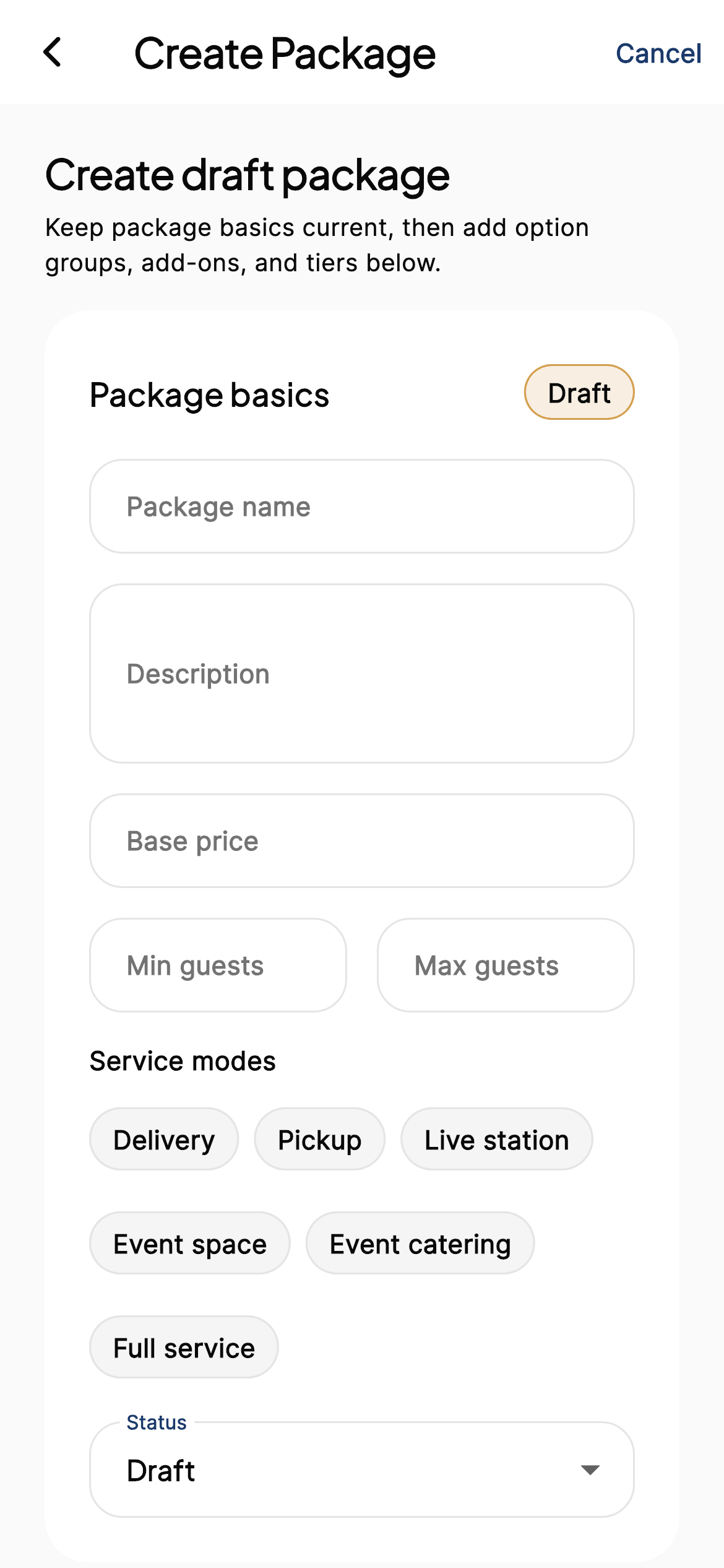 Create package