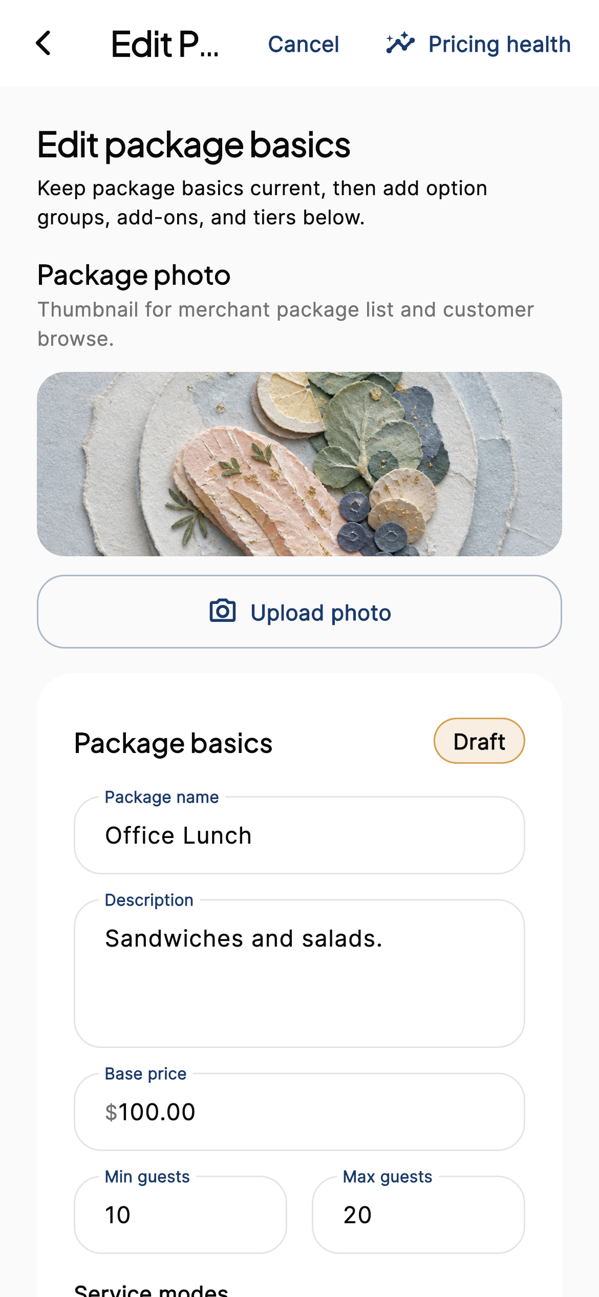 Edit package